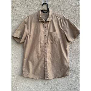 Kuhl Men’s Large Born in the Mountain Short Sleeve Shirt Tan